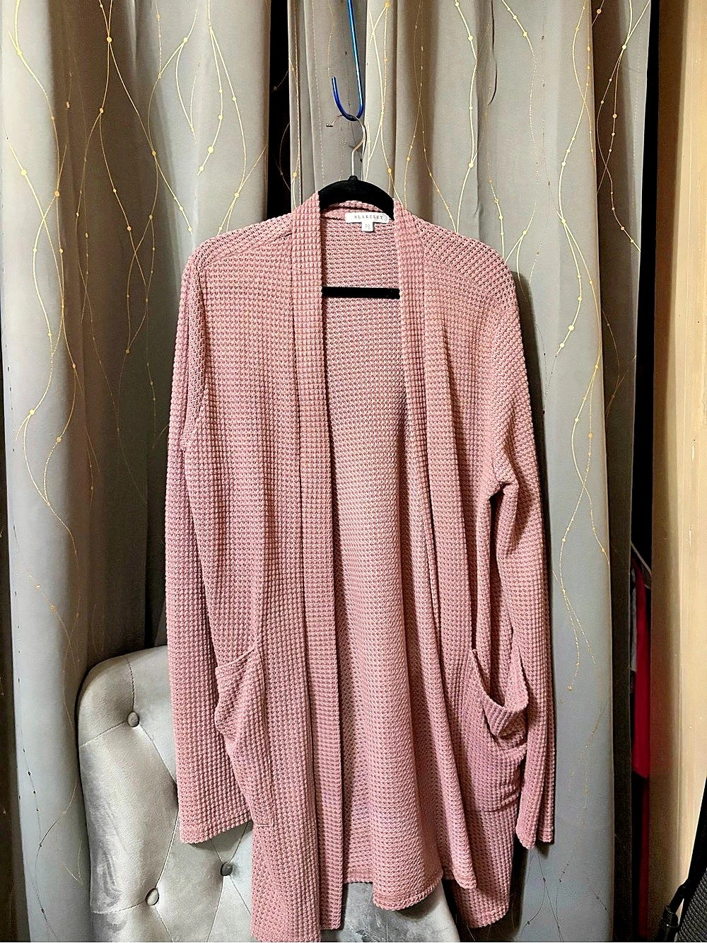Blakeley Lola Waffle Knit Cardigan Pink Size PS